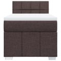 vidaXL Boxspring posteľ s matracom tmavohnedá 100x200 cm látka
