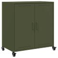 vidaXL Komoda olivovozelená 68x39x72 cm oceľ