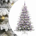 vidaXL Umelý Sklápací Vianočný Stromček Biela 180 cm PE a PVC