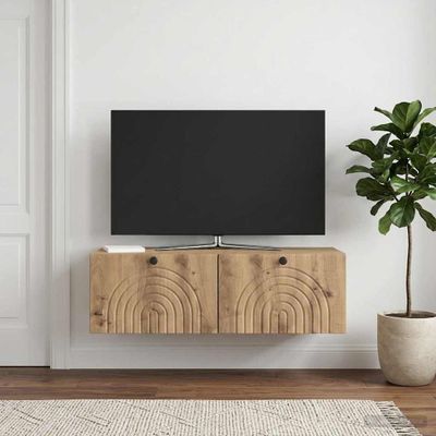 vidaXL Nástenná TV skrinka 99 x 41 x 30 cm Dub artisan