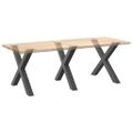 vidaXL Nohy k jedálenskému stolu v tvare X, 3 ks, antracitové, 90 x (72-73) cm, oceľ