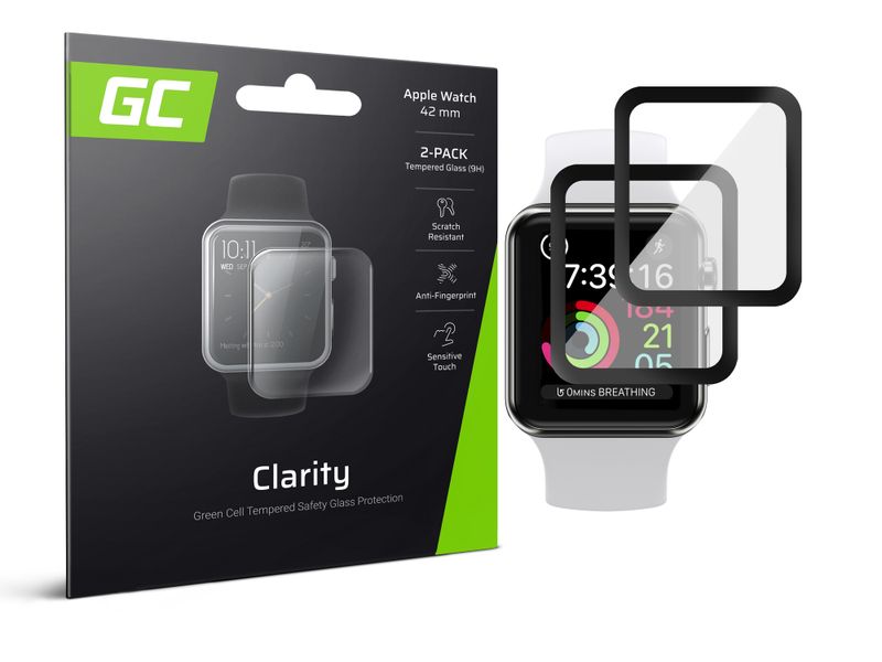 Green Cell GL88 Clarity 2x ochranné sklo pre Apple Watch 42 mm