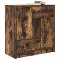 vidaXL Komoda so zásuvkami a dvierkami, tmavý dub 70,5x34x74,5 cm