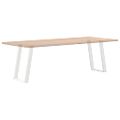vidaXL Nohy k jedálenskému stolu v tvare U, 2 ks, biele, 60 x (72-73) cm, oceľové
