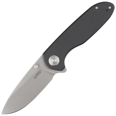 Kubey KU342A Belus Black vreckový nôž 7,5 cm, Bead Blasted, čierna, G10, spona