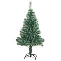 vidaXL Umelý vianočný stromček, zasnežený, zelený 120 cm