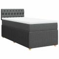 vidaXL Boxspring posteľ s matracom tmavosivá 100x200 cm látka