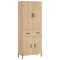 vidaXL Vysoká skrinka dub sonoma 69,5x34x180 cm spracované drevo