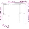 vidaXL Pracovný stôl 100x60x(73-99,5) cm dubový masív obdĺžnikový