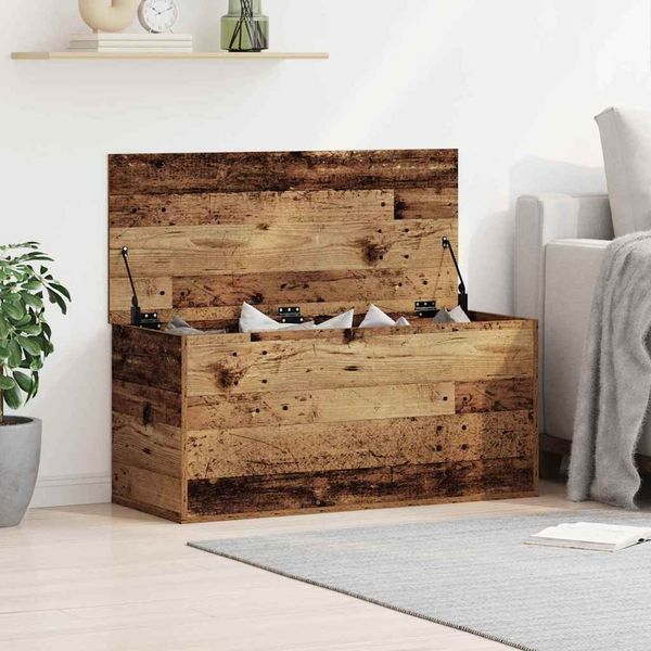 vidaXL Úložná krabica Staré drevo 100 x 42 x 46 cm Kompozitné drevo