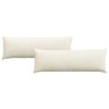 vidaXL Vankúše na pohovku 2 pcs Krémová 120 x 40 cm Kordúrová tkanina
