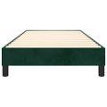 vidaXL Posteľný rám s boxspringom tmavozelený 100x200 cm zamat