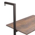 vidaXL Naklonený regál so 4 policami, tmavohnedo čierny 64x35x152,5 cm