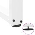 vidaXL Nohy konferenčného stolíka v tvare T, 2 ks, biele, 50x25x(30-31) cm, oceľové