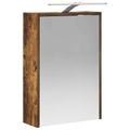 vidaXL Kúpeľňová zrkadlová skrinka Dymová dub 43 x 16 x 62.5 cm