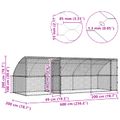 vidaXL Psí kennel 3 ks Strieborná 6 x 2 x 2 m Pozinkovaná oceľ