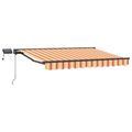 vidaXL Ručný rám markízy s LED Žltá, Oranžová, Antracitová 2,5 x 2 m