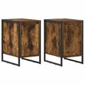 vidaXL Nočný stolík 2 ks Dymová dub 39,5 x 30 x 50 cm Kompozitné drevo