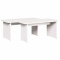vidaXL Konferenčný stolík 2 ks Biela 100 x 69 x 35,5 cm