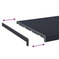 vidaXL Parapetné dosky Antracitové s drevenou textúrou PVC