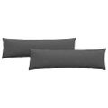vidaXL Vankúše na pohovku 2 pcs Tmavo šedá 145 x 40 cm