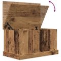 vidaXL Úložné boxy staré drevo 70x40x38 cm kompozitné drevo