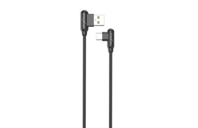 Kábel mx corner fast charge type-c 2,4a/1m/čierny uhlový