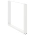 vidaXL Nohy k jedálenskému stolu v tvare U, 2 ks, biele, 100 x (72-73) cm, oceľové