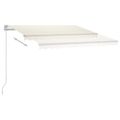 vidaXL Ručne zaťahovacia markíza s LED 350x250 cm krémová