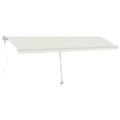 vidaXL Súprava markízových stĺpikov biela 600x245 cm železo