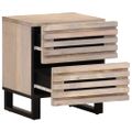 vidaXL Nočný stolík 40x34x46 cm masívne bielené mangovníkové drevo