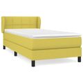 vidaXL Posteľný rám boxspring s matracom zelený 90x190 cm látka