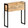 vidaXL Kvetináč 60x20x68 cm surové mangovníkové drevo