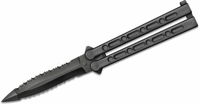Cold Steel 92EAA FGX Balisong motýlikový vreckový nôž 12,7 cm, celočierny, Griv-Ex