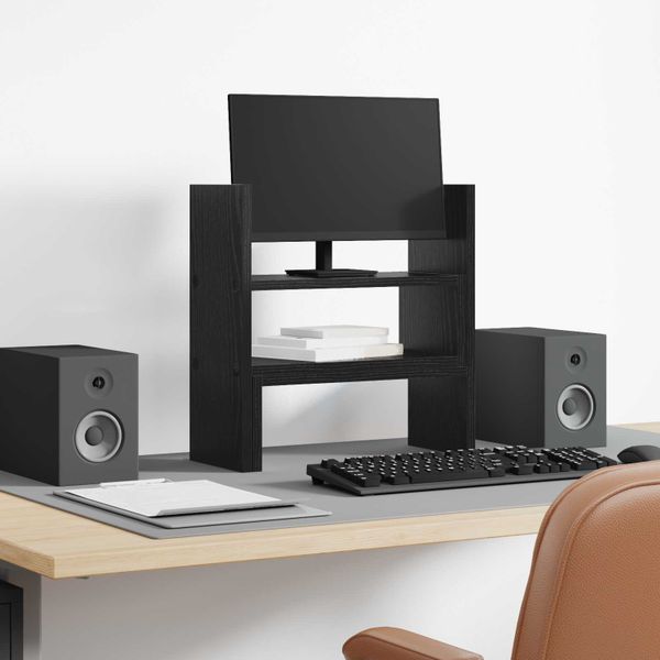 vidaXL Stojan na stôl pre monitor Čierny dub 40 x 17 x 41 cm