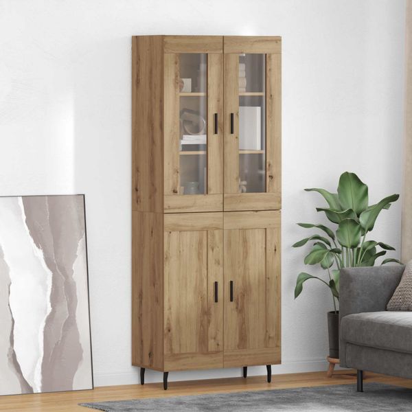 vidaXL Highboard 2 pcs Remeselný dub Kompozitné drevo