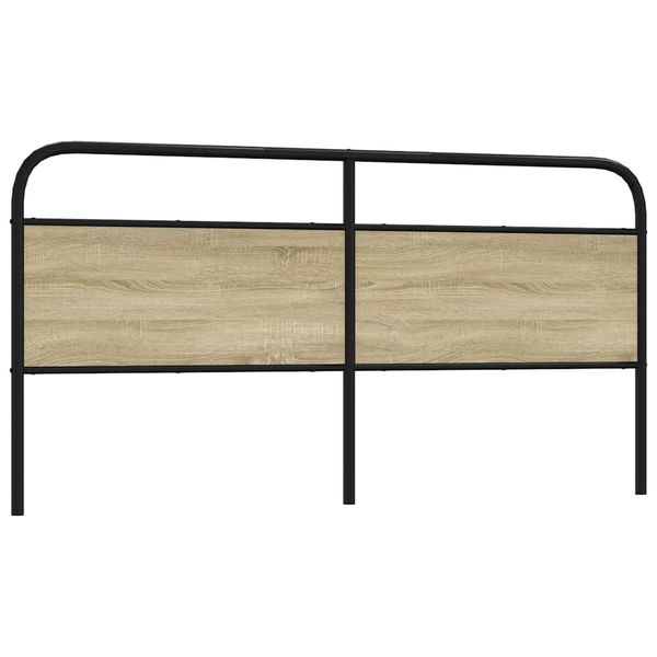 vidaXL Náhradné čelo postele, dub sonoma 190 cm, oceľ a kompozitné drevo