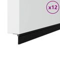 vidaXL Samolepiace tesnenia dverí s kefou 12 ks Čierna 100 cm