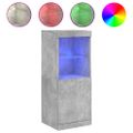 vidaXL Komoda s LED svetlami betónovo sivá 41x37x100 cm