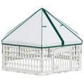 vidaXL 6 panelový psí výbeh 122 x 106,5 x 82 cm Plast Biela Skladací