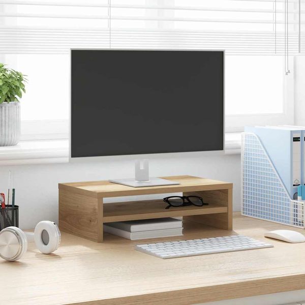 VidaXL Stojan na monitor Artisan Oak 42x24x13 cm Engineered Wood