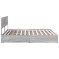 vidaXL Úložná posteľ Sivý Sonoma 200 x 200 cm Kompozitné drevo