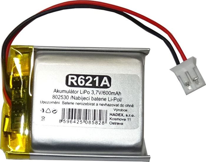 Nabíjacia batéria LiPo 3,7V/ 600mAh 802530 HADEX