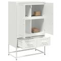 vidaXL Vysoká skrinka biela 68x39x111,5 oceľ