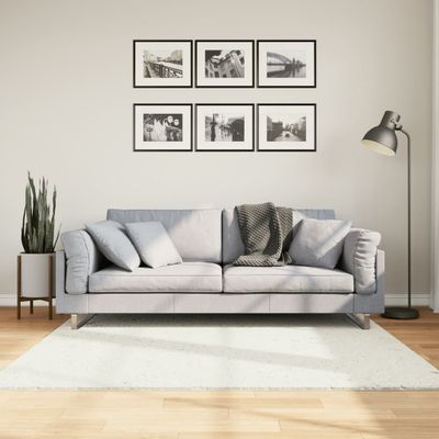 vidaXL Koberec OVIEDO, krátky vlas, krémový 160x160 cm