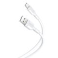 XO kábel NB212 USB - USB-C 1,0 m 2,1A biely