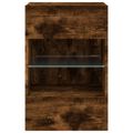 vidaXL TV nástenná skrinka s LED svetlami dub sonoma 40x30x60,5 cm