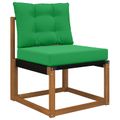 vidaXL Vankúš na vonkajšiu pohovku Polyester Zelená 60 x 50,5 cm