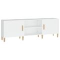 vidaXL TV stolík biely 150x30x50 cm spracované drevo