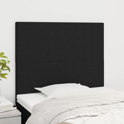 vidaXL Čelo postele čierne 80x5x118/128 cm látkové